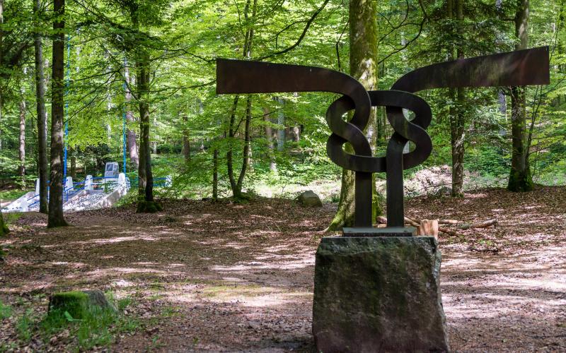 Le nœud de l'amitié à proximité du monument américain de Bruyères, Vosges ©Philippe POIX